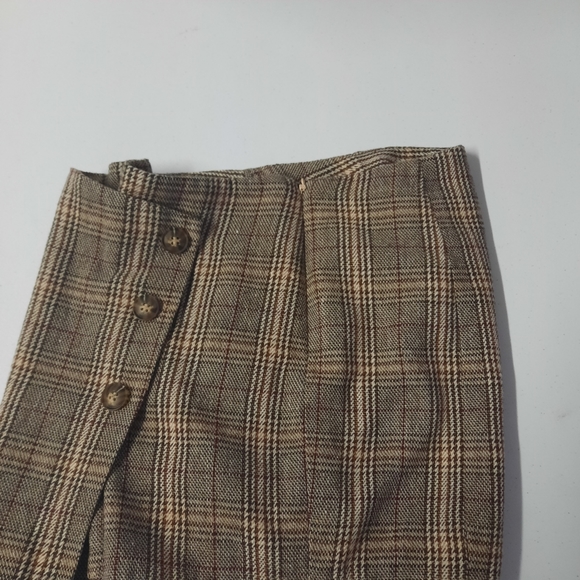 Altar'd State Shorts Skirt Skort Womens Size Small Brown Plaid - Picture 5 of 10